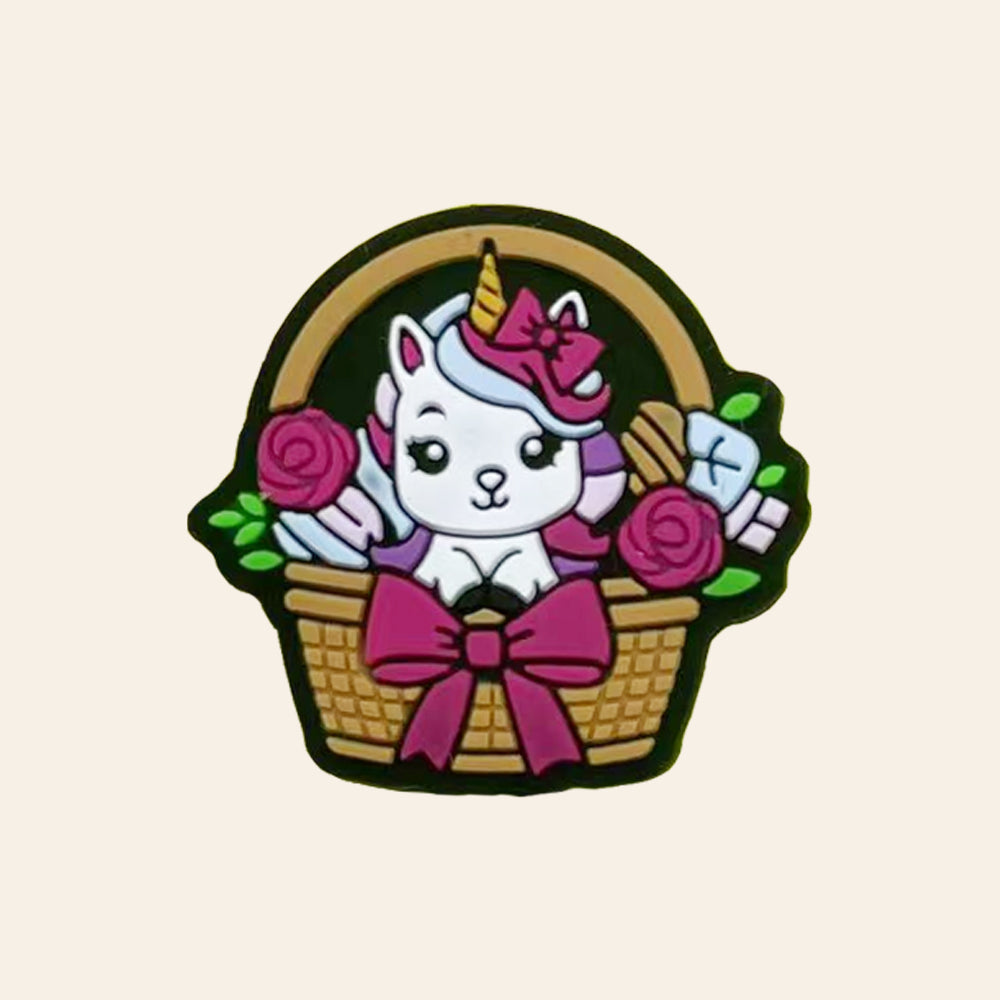 Wholesale 10pcs Romantic Valentine's Day Flower Basket Cat DIY Beads